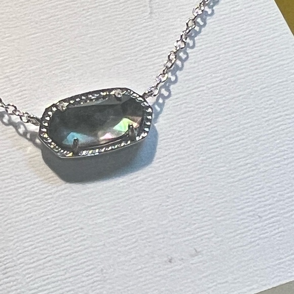 NWT Kendra Scott Retired Elisa Necklace Black Pearl & Silver SOLD OUT Gorgeous! - Picture 11 of 15